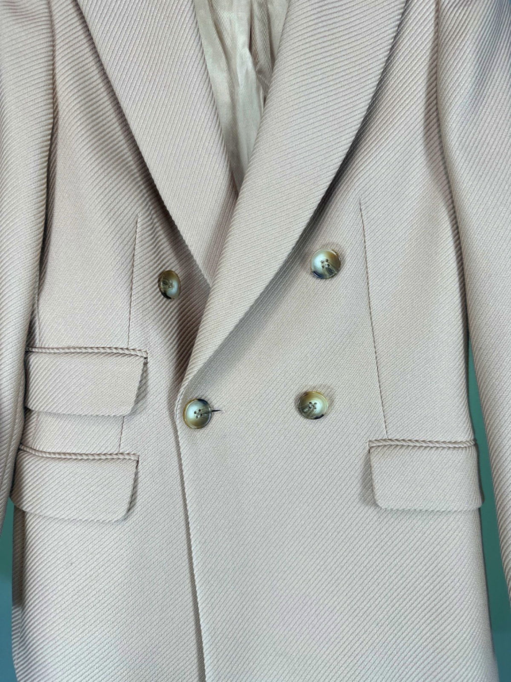 REISS Beige Double-Breasted Blazer UK 10