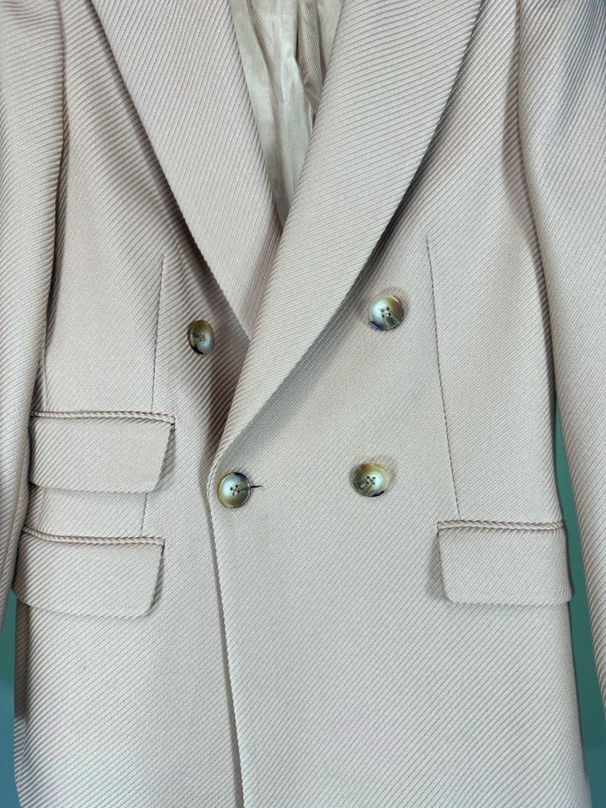 REISS Beige Double-Breasted Blazer UK 10