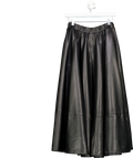 Karen Millen Black Faux Leather Full Maxi Skirt UK 10