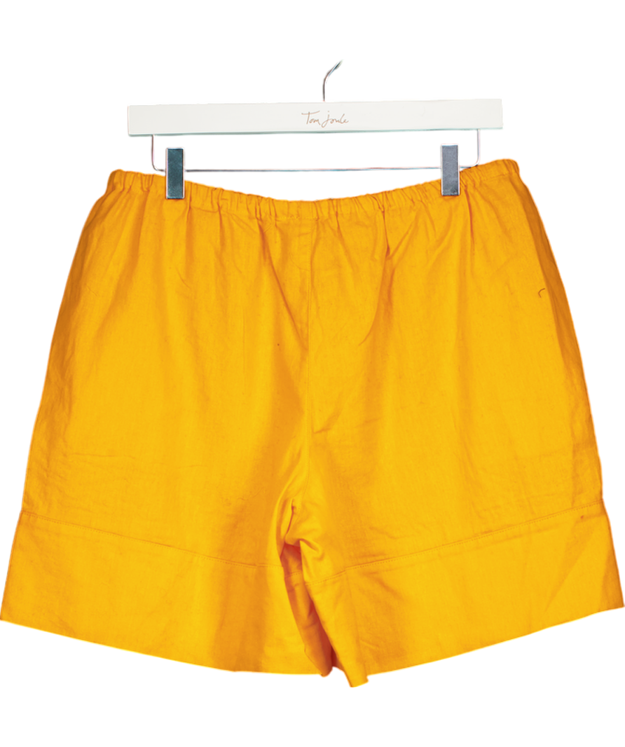 Free People Linen Blend Orange Shorts UK M