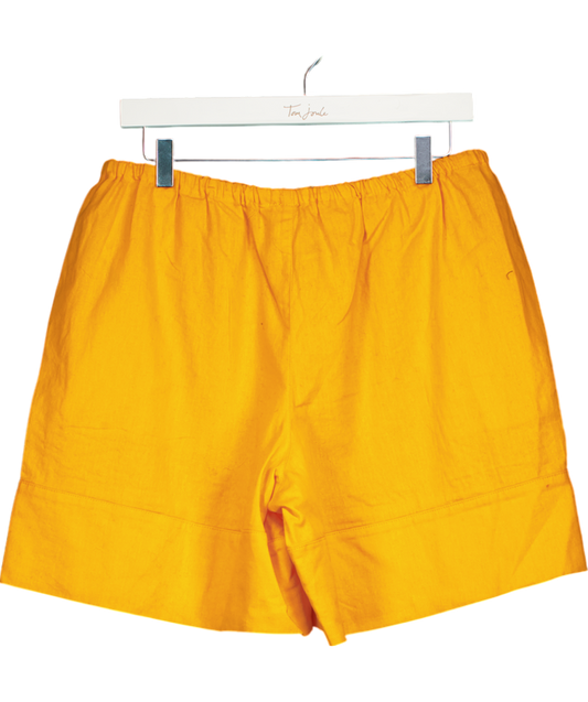 Free People Linen Blend Orange Shorts UK M