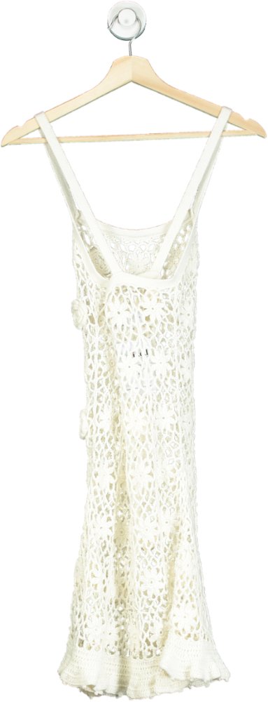ASOS White Crochet Midi Dress XS