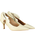 Flattered Beige Franchesca Bow Slingback Heel UK 7 EU 40
