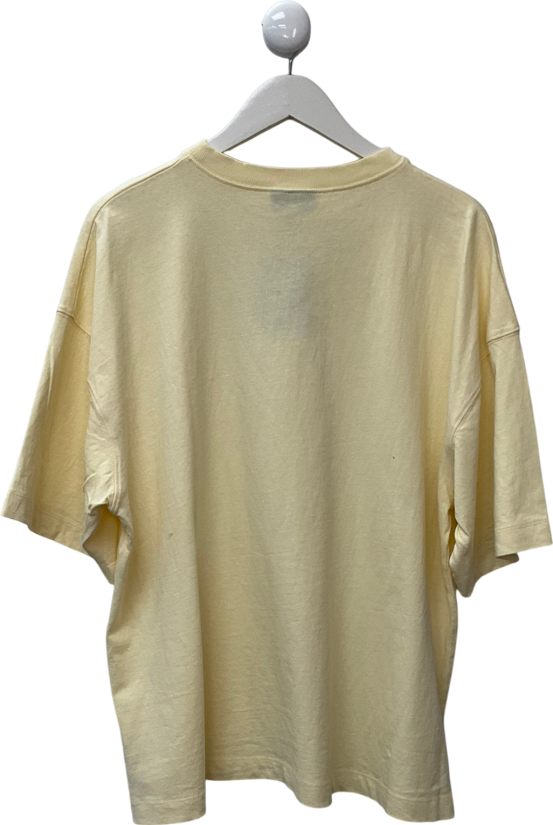 Topshop Yellow Oversized Drop Shoulder Tee In Lemon UK S