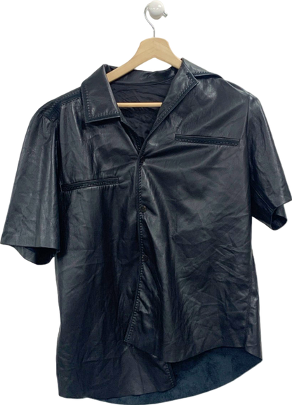 Nanushka Black Leather Shirt UK M