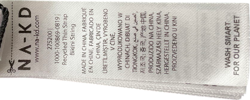 NA-KD Green Thin Strap Bikini String & Bikini Bra UK M