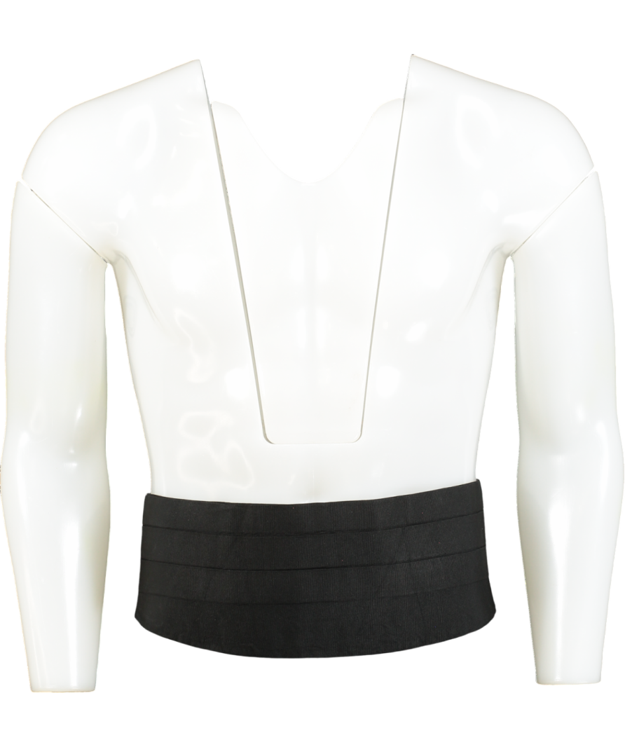 Giorgio Armani Black PLEATED 100% Silk Cummerbund One Size