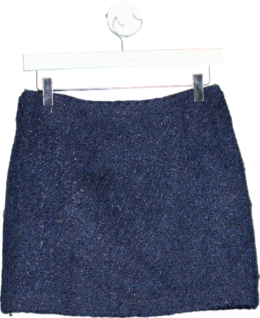 Michael Kors Navy Tweed Skirt UK XS