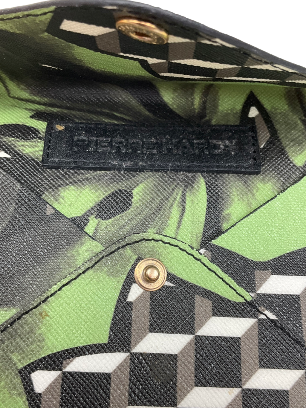 Pierre Hardy Green Envelope Clutch