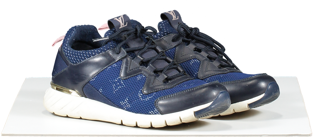 Louis Vuitton Blue LV Aftergame Logo Trainers UK 3 EU 36 👠