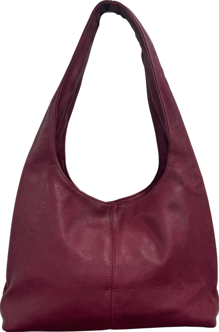 Perfect Stranger Red Burgundy Slouch Bag One Size
