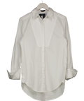 Karen Millen White Longline Tuxedo Shirt UK 6