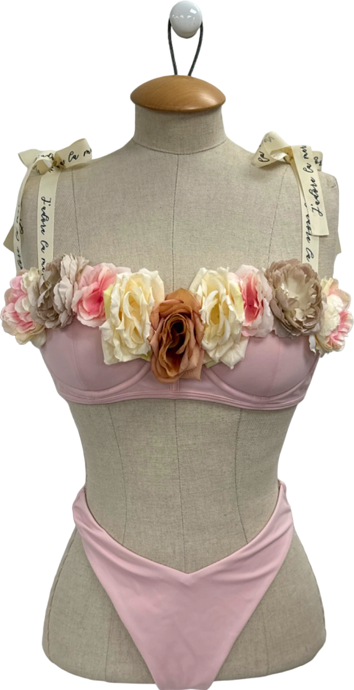 La Vela Pink Floral Bikini UK S