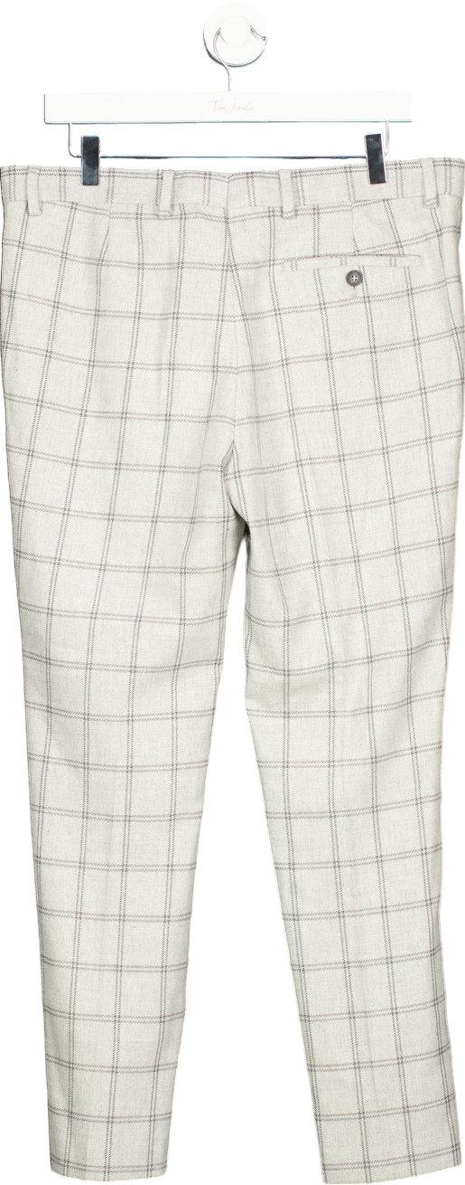 River Island Grey Check Trousers UK 34S