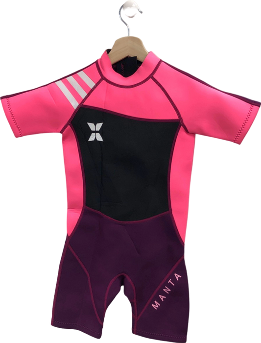 Manta Pink and Purple Short Sleeve Wetsuit XL