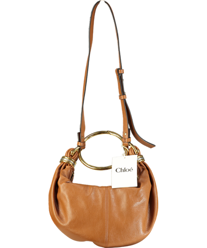 Chloé Brown Small Bracelet Hobo Bag