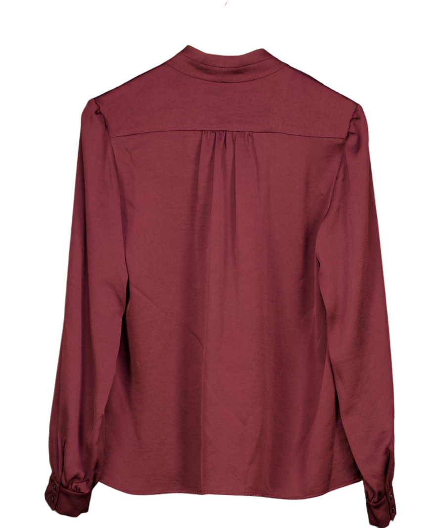 Claudie Pierlot Brown Blouse With Open Neck UK 10