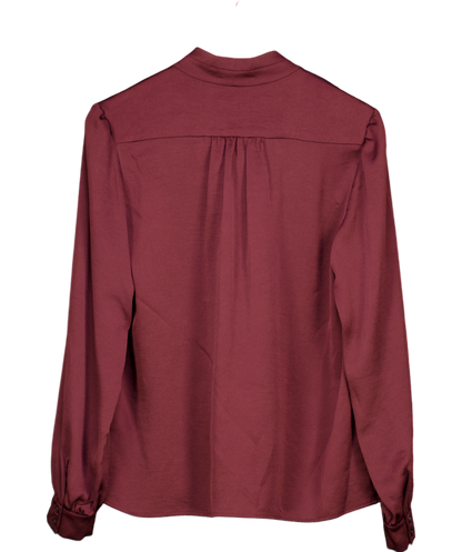 Claudie Pierlot Brown Blouse With Open Neck UK 10