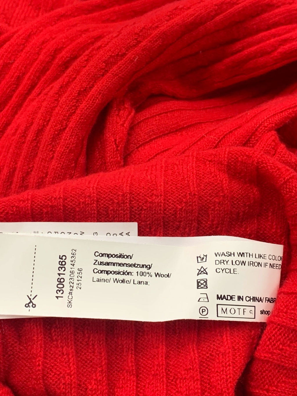 MOTF Red Ribbed Wool Jumper UK M