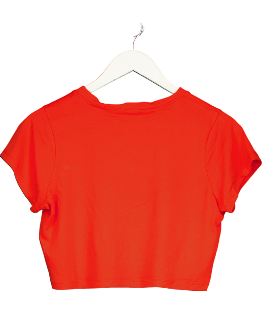 FIORUCCI Red Logo Cropped  Short Sleeve T-shirt UK M