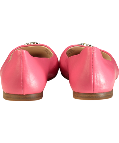 Kate Spade Pink Leather Noah Flats UK 8 EU 41 👠