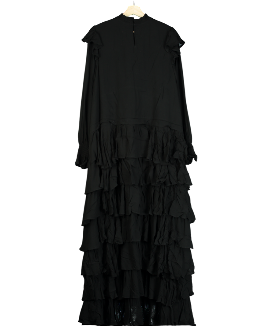 All Saints Black Cavarly Ls Maxi Dress UK 10