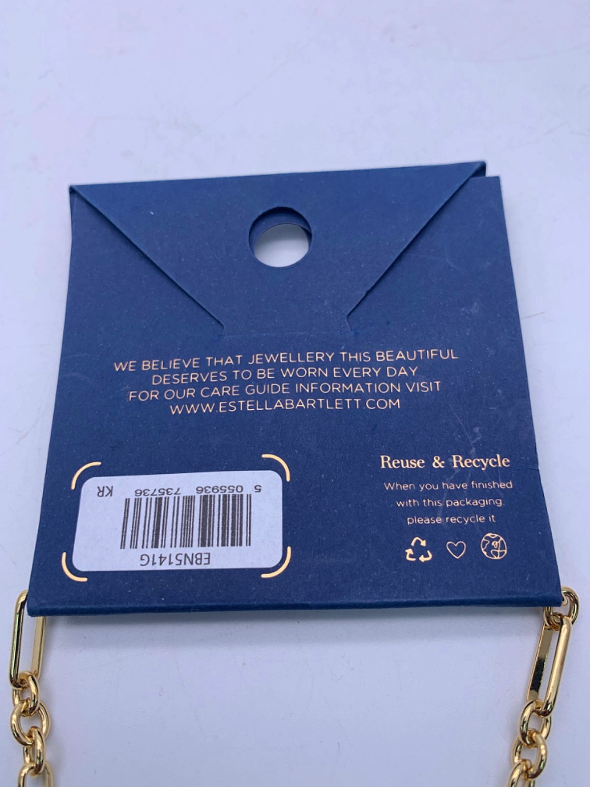 Estella Bartlett Gold Plated T-Bar Necklace One Size