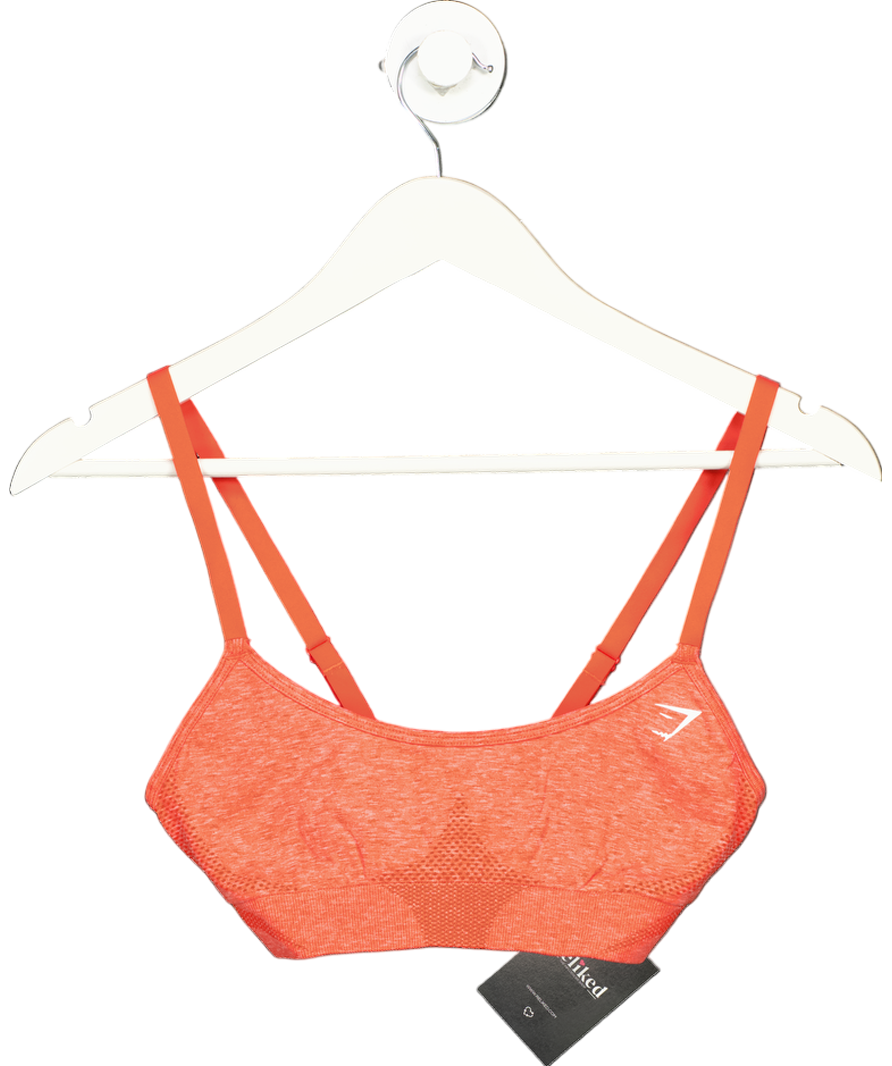 gymshark Red Vital Seamless Sports Bra UK S