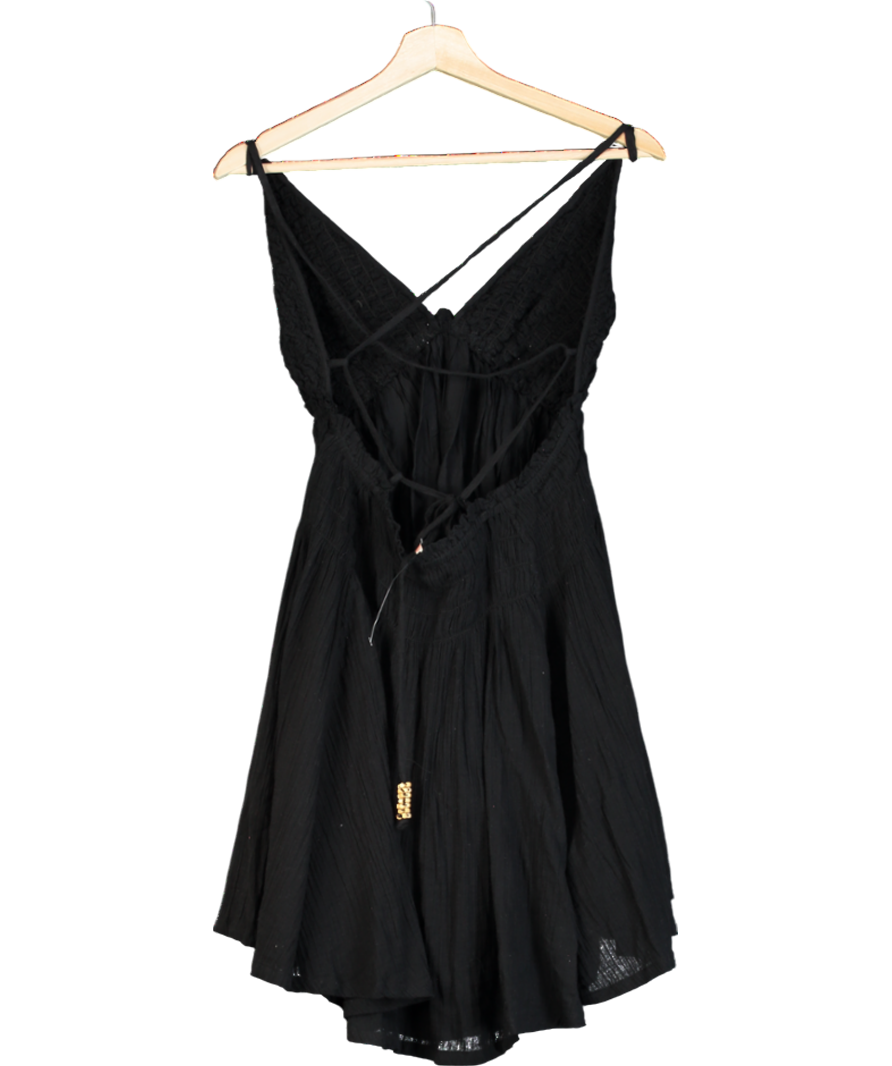 Free People Black Blissful Breeze Mini Dress UK L