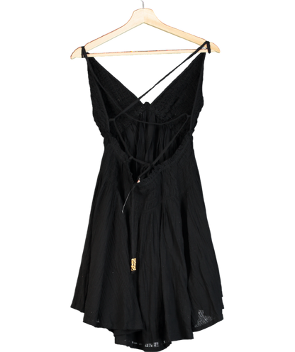 Free People Black Blissful Breeze Mini Dress UK L