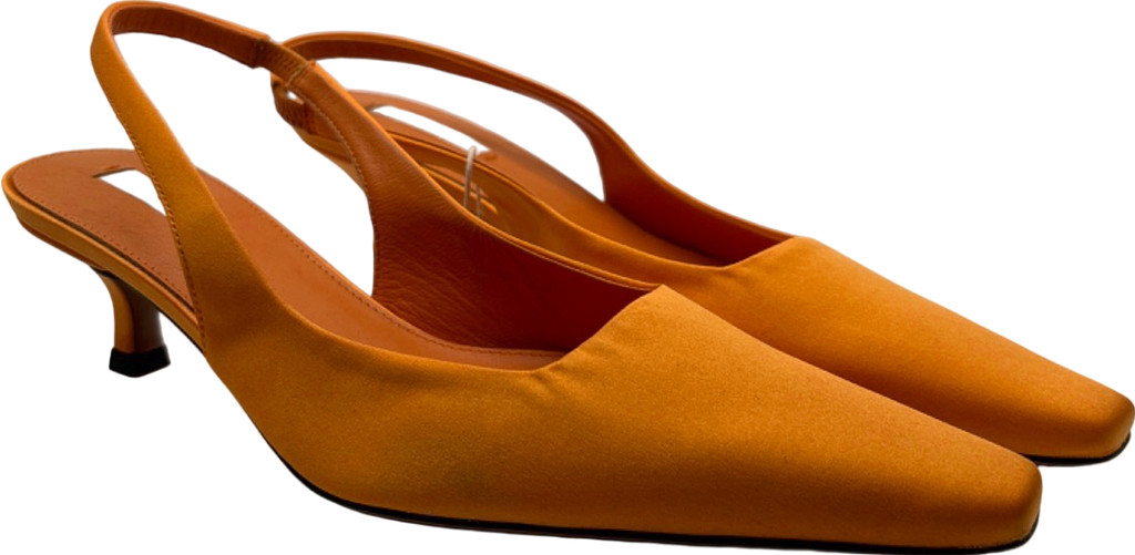 Arket Orange Slingback Kitten Heels UK 3