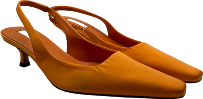 Arket Orange Slingback Kitten Heels UK 3