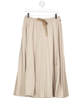 Lacoste Beige Long Pleated Flannel Skirt UK 8