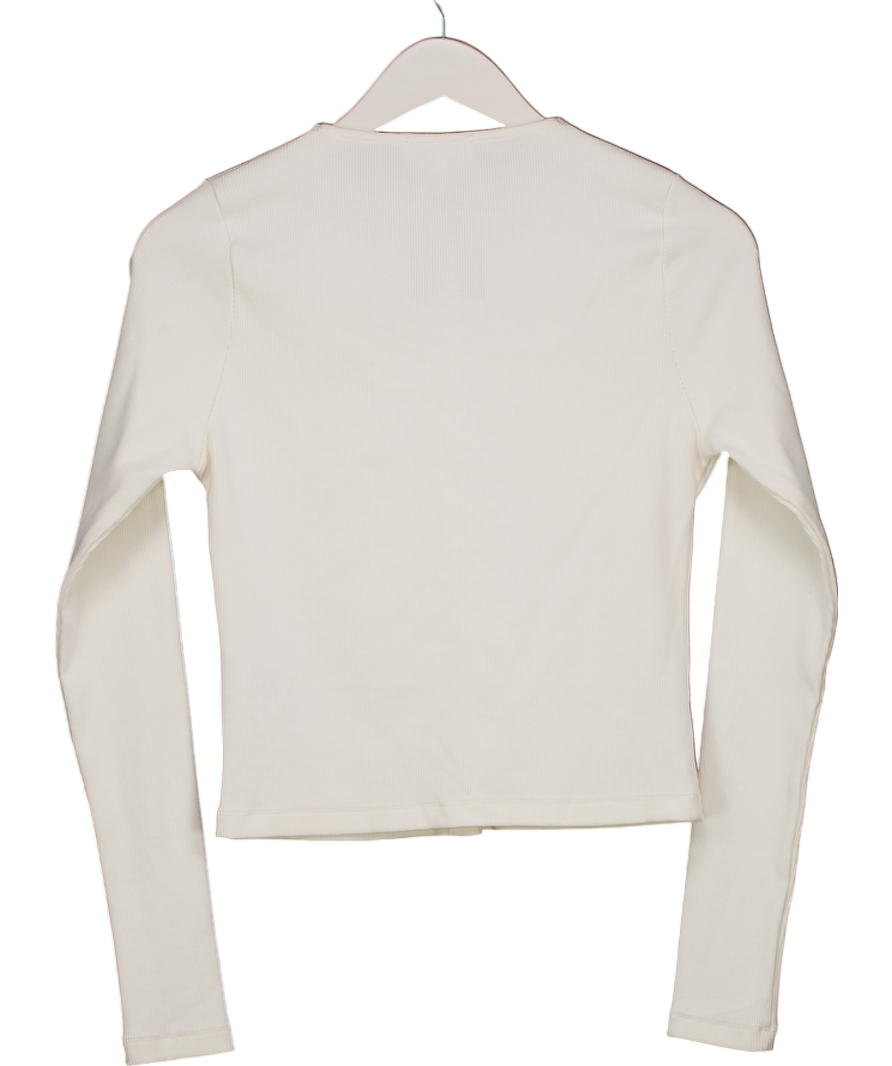 six stories Cream Ribbed Cardigan UK M