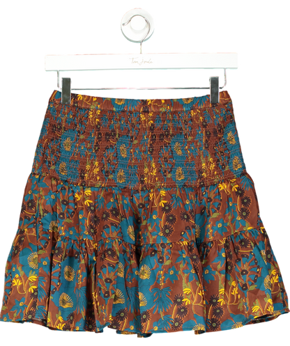 Cartolina Multicoloured Kylie Floral Silk Mini Skirt UK S