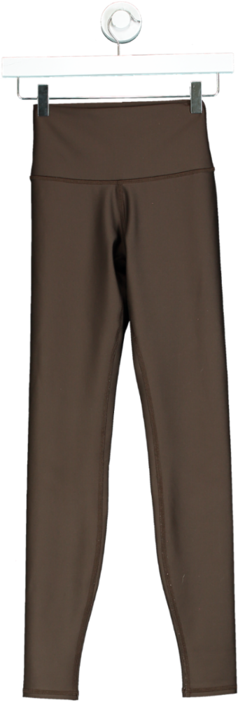 Alo Brown High-Waist Leggings UK XXS