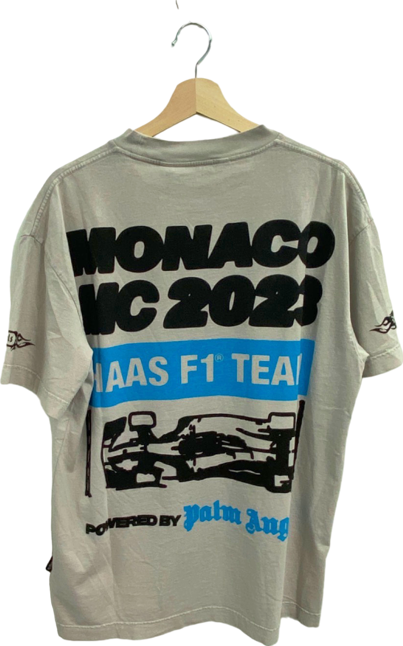 Palm Angels Grey Haas FT Team Monaco GP T-shirt L