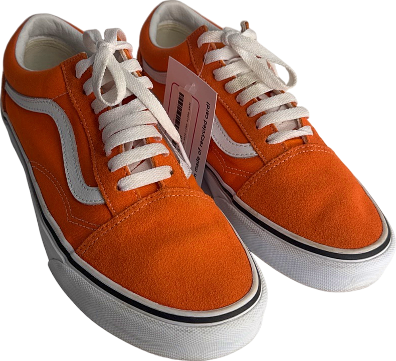 Vans Orange Old Skool Trainers UK 7