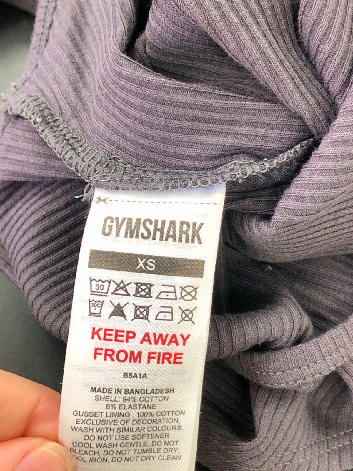 Gymshark Grey Sleeveless Bodysuit UK XS