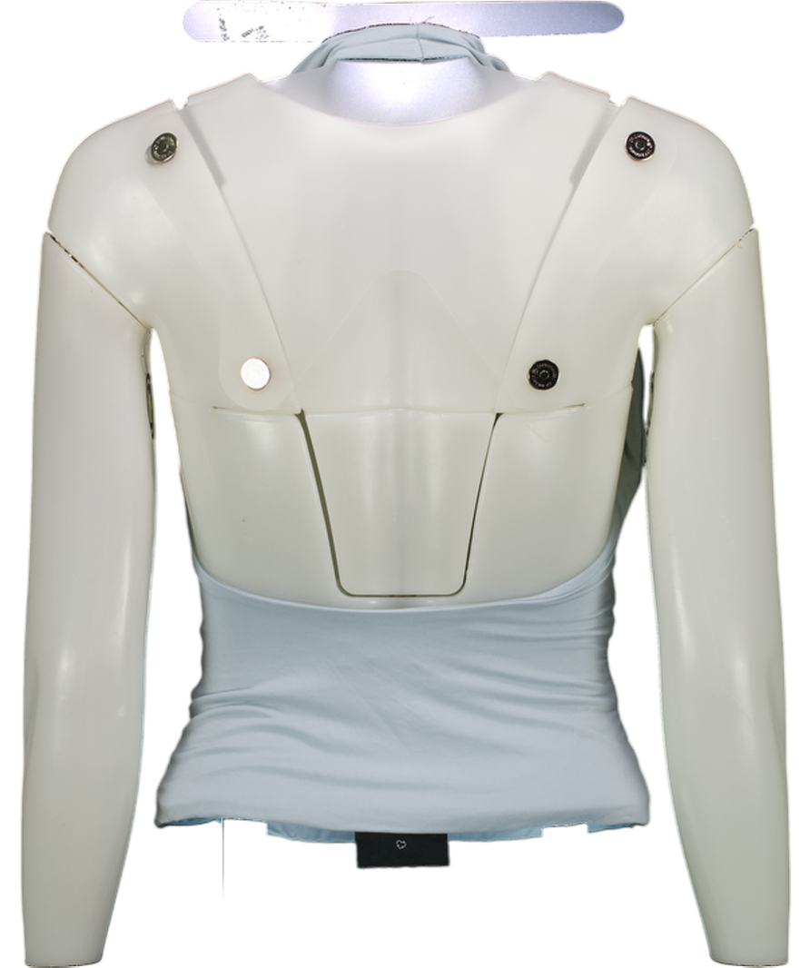 kookai Blue Cowl- Halter Neck Backless Top UK 6