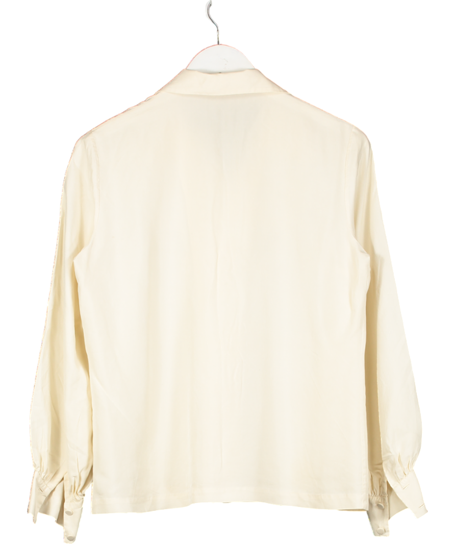 Rêverie Cream Silk Embroidered Blouse UK S/M