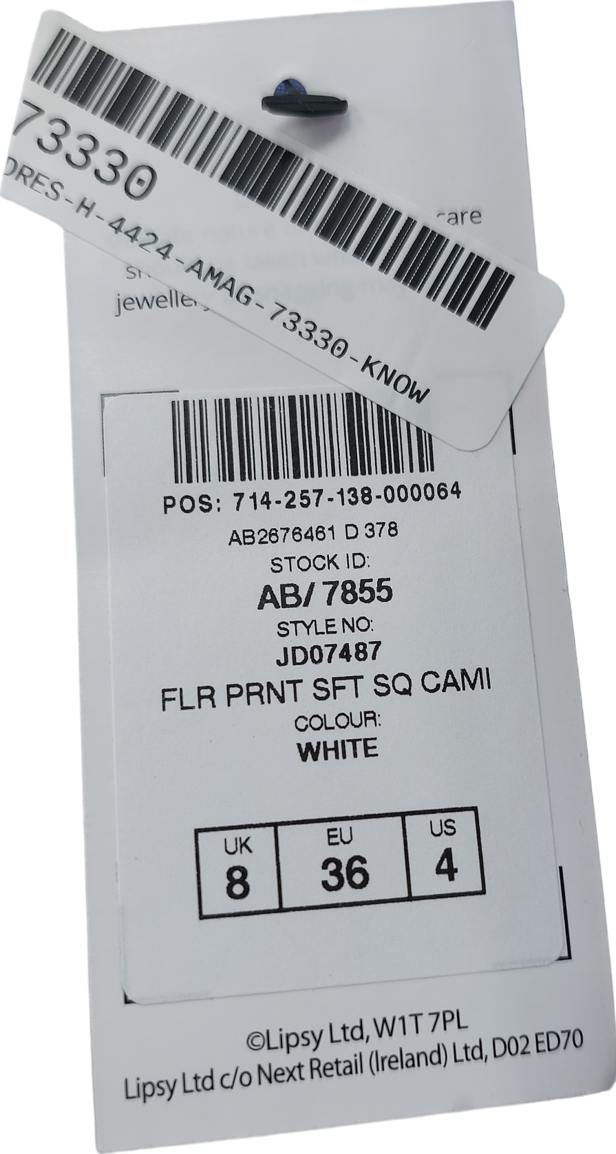 lipsy london Blue Floral Cami Strap Skater Midi Dress UK 8