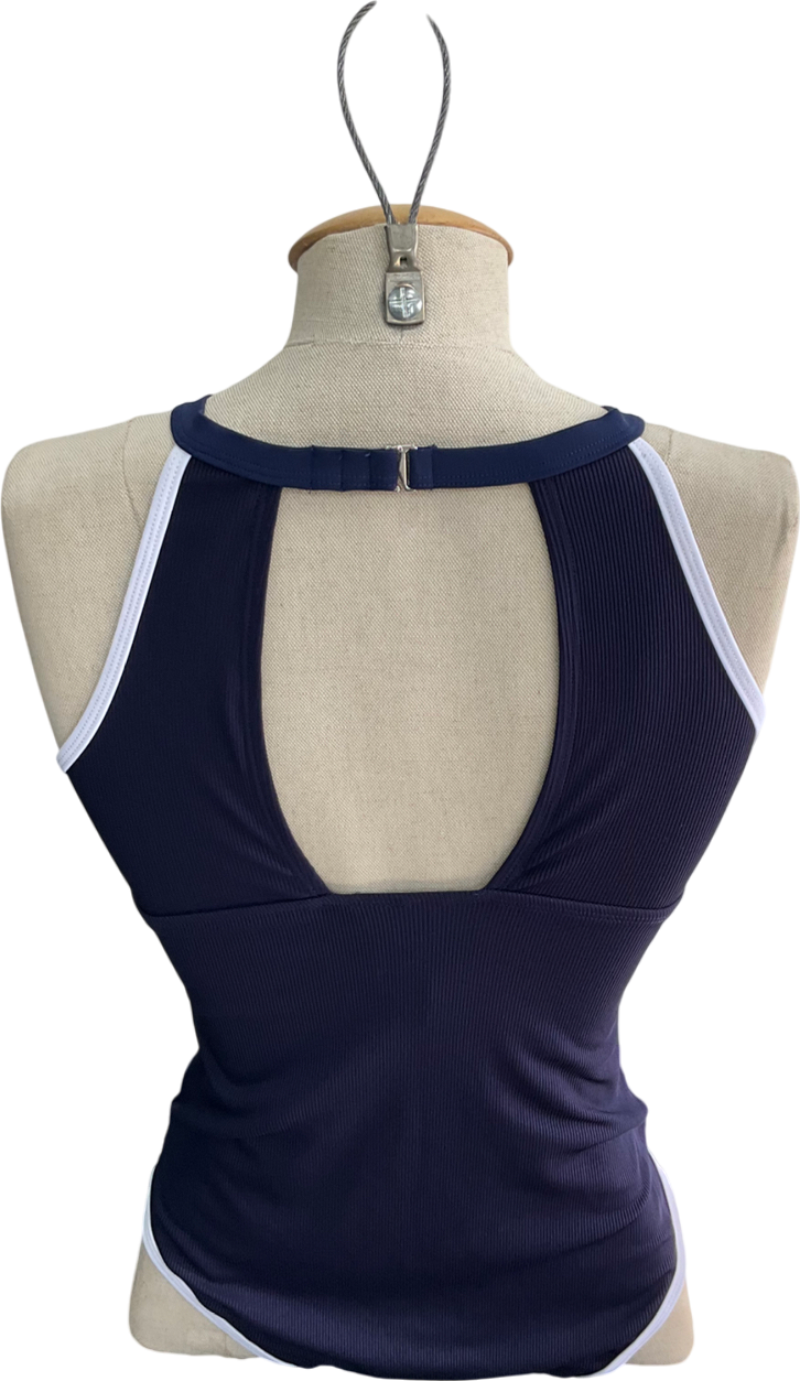 Cupshe Blue High Neck Cut Out Swimsuit UK S