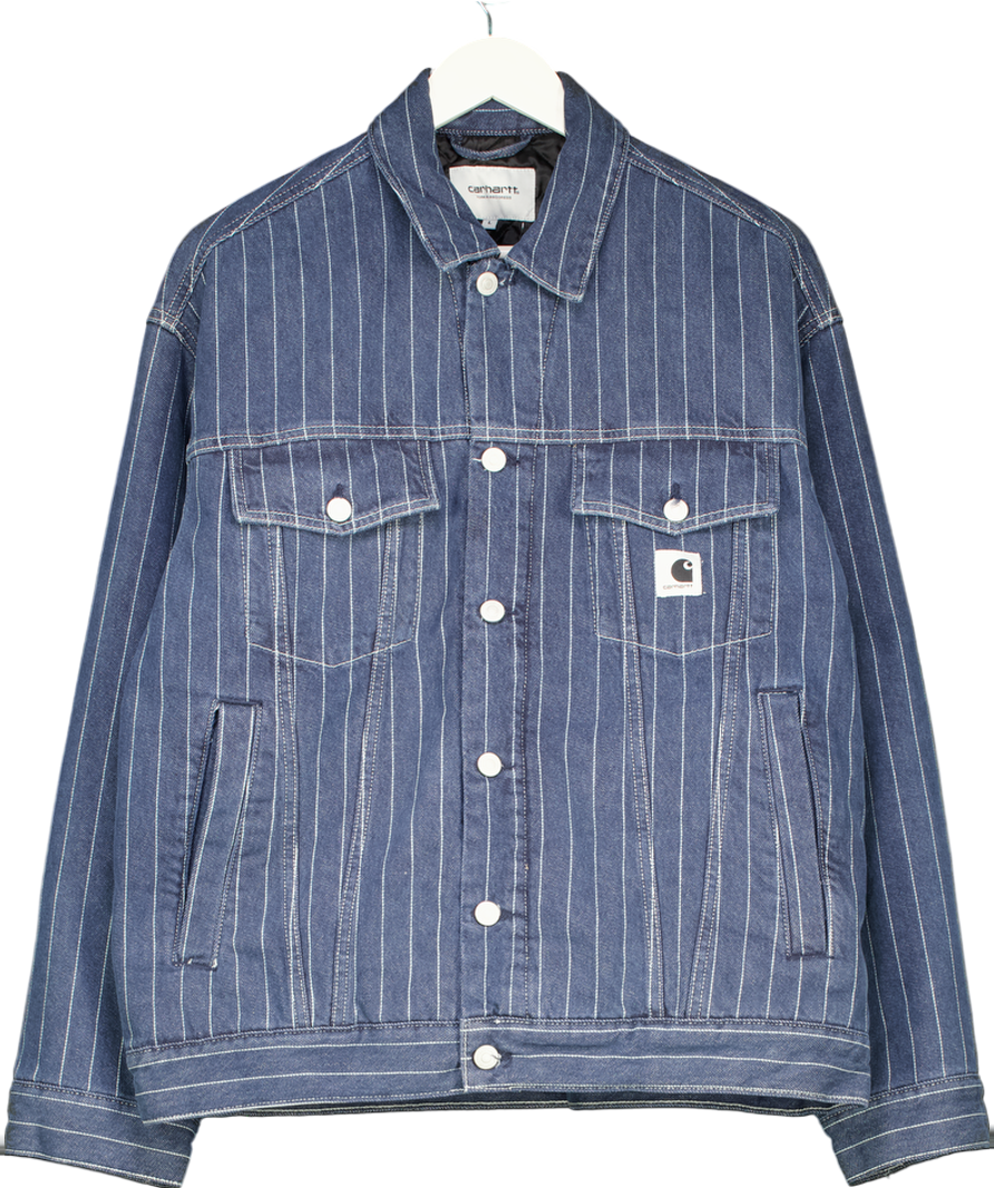 Carhartt WIP Blue Wip Stripe Orlean Jacket UK L