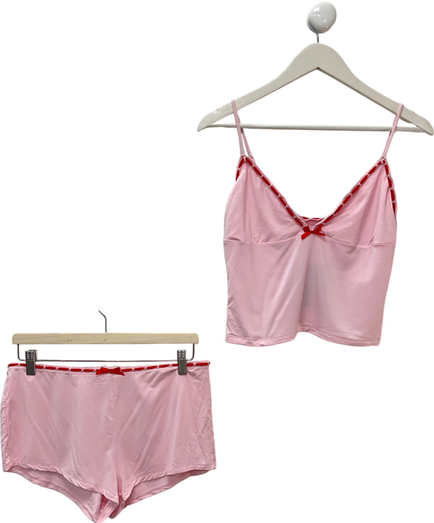 baddest Baddie Pyjama Set Pink UK XL