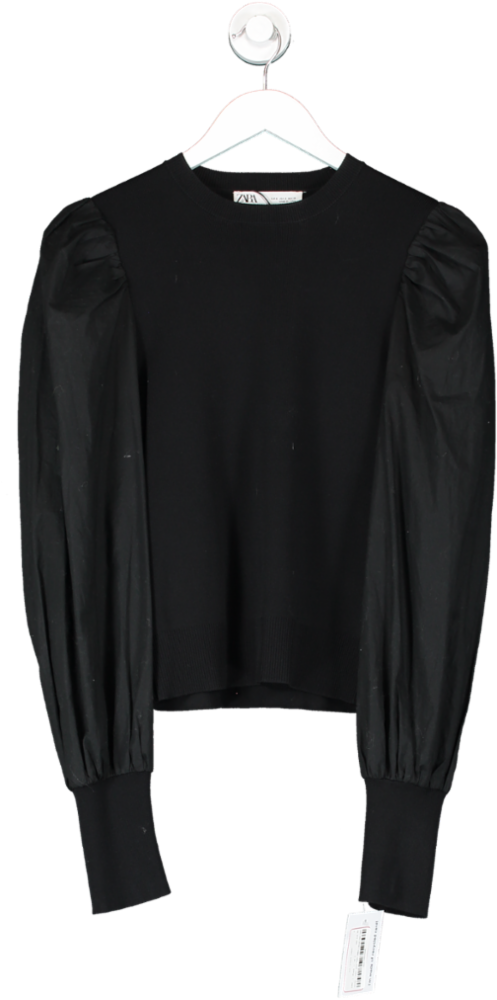 ZARA Black Full Sleeve Jumper UK S
