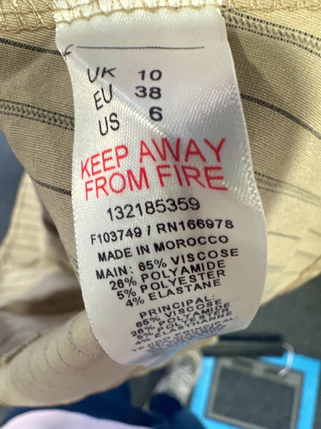 Collusion Beige Striped Corset Top UK 10