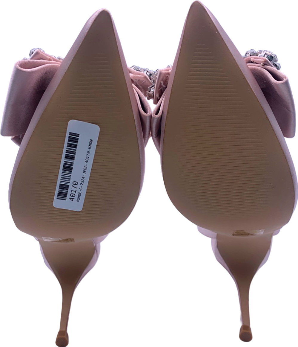 Karen Millen Pink Embellished Satin Heels 3/36