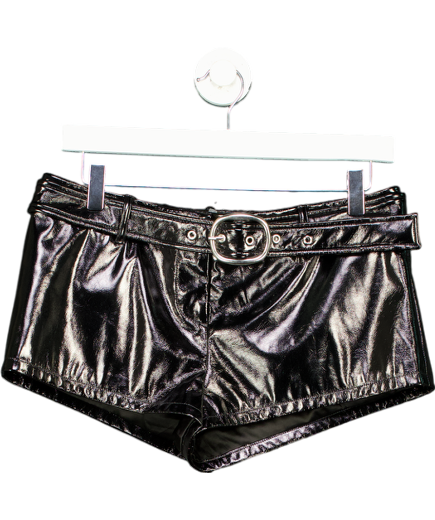 Lovers and Friends Black Arya Faux Leather Short UK S