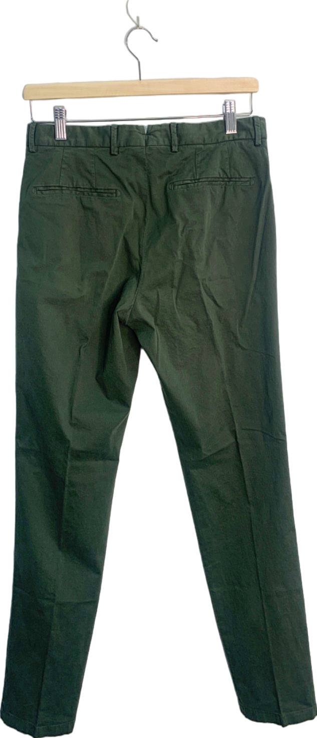 Suitsupply Green Porto Novo Slim Leg Straight Chinos Stretch Cottons  W28